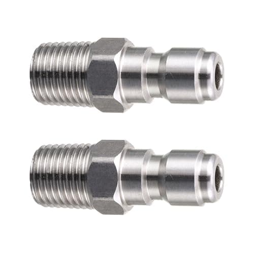 Pressure Washer Coupler 1/4 Inch Male NPT Fitting, 5000 PSI, 2-Pack