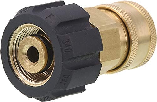 Quick Connect Socket for Pressure Washer, 3/8 to M22 14mm, 5000 PSI