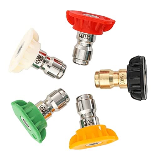Best Pressure Washer Nozzle Tips (5-Pack, 1/4 inch, 3.5 Orifice)