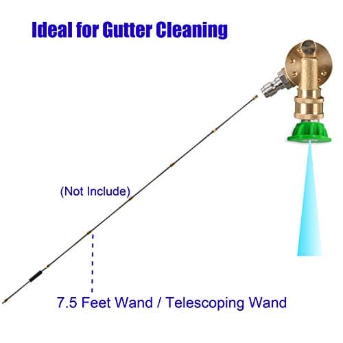 Pivoting Coupler Tool for Pressure Washer Tips, Gutter Cleaner