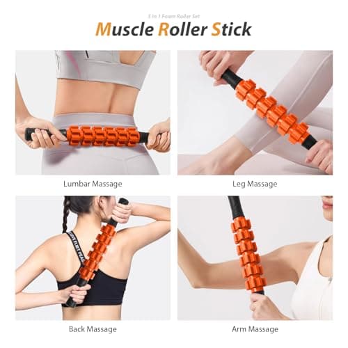 Deep Tissue Massage Set for Whole Body (Orange-Black)