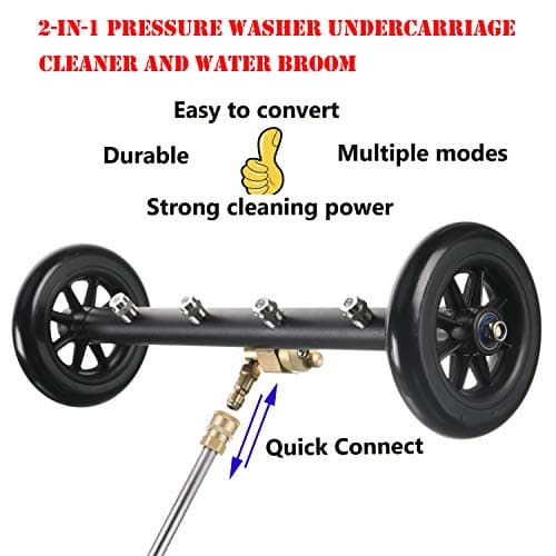 Dual-Function Undercarriage Cleaner with Swivel Wheel for Vehicle Owners