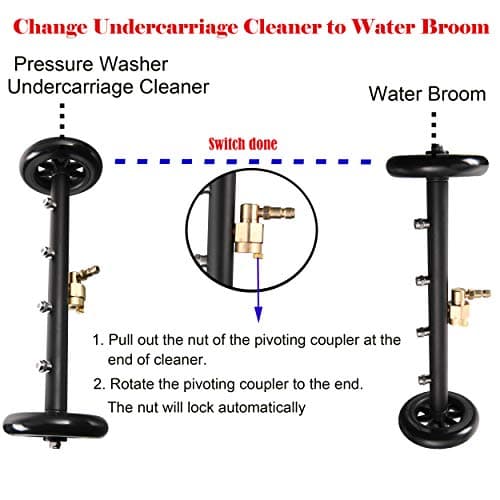 Dual-Function Undercarriage Cleaner with Swivel Wheel for Vehicle Owners