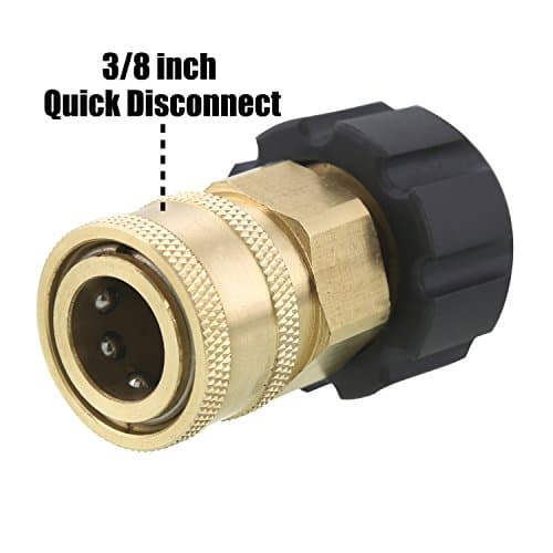 Quick Connect Socket for Pressure Washer, 3/8 to M22 14mm, 5000 PSI
