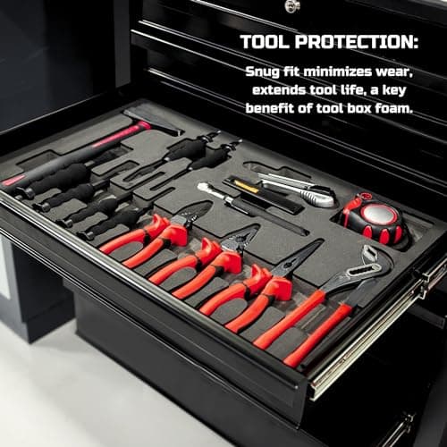 Compact Tool Box Foam 3Pack 24x24x2 inch for Cases, Tool Storage Organizer