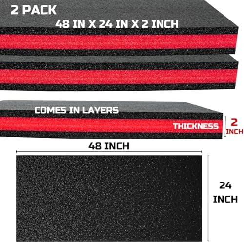 Tool Box Foam 2Pack 48x24x2 inch