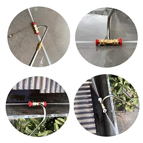 Pressure Washer Gutter Cleaner Attachment with 4 Nozzle Tips