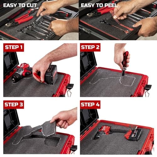 Compact Tool Box Foam 3Pack 24x24x2 inch for Cases, Tool Storage Organizer