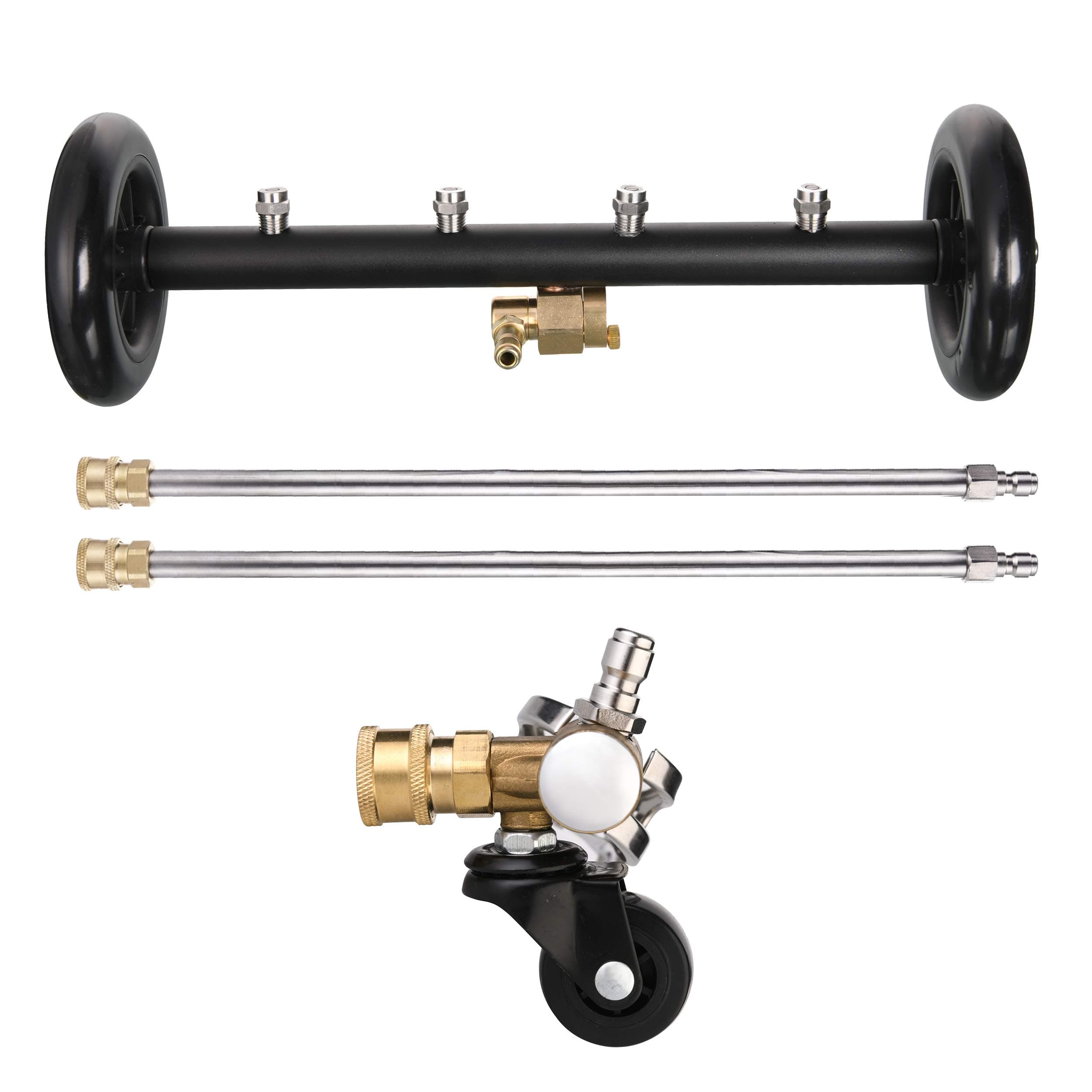 Dual-Function Undercarriage Cleaner with Swivel Wheel for Vehicle Owners